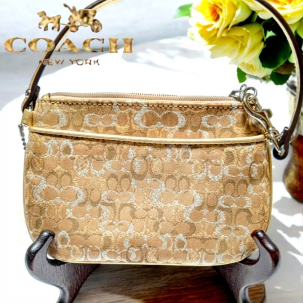 Coach Tan Signature Clutch